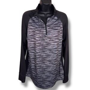 Medium Zone Pro Black Grey Lightweight Athletic Jacket Long Sleeve Stretch